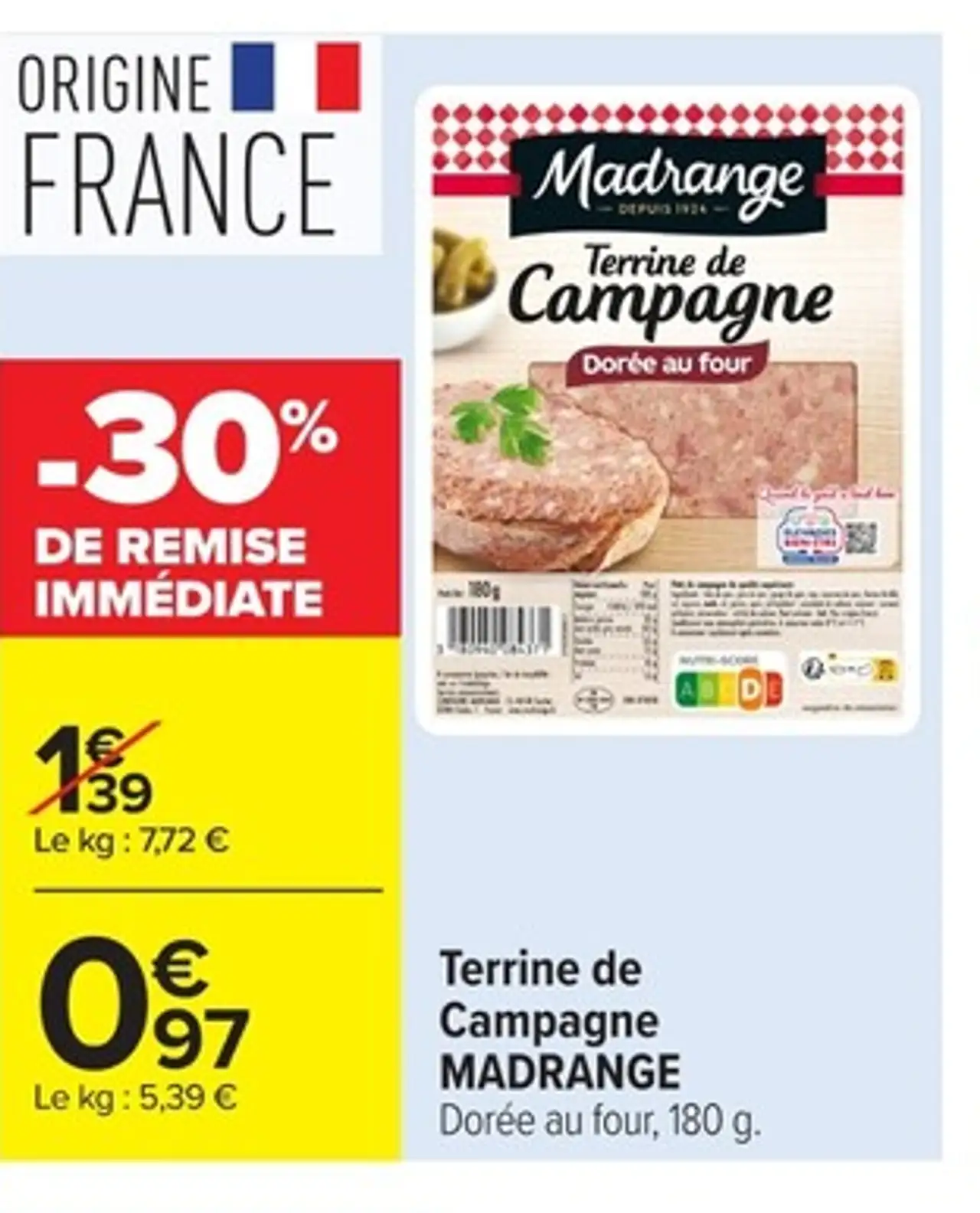 Terrine de Campagne MADRANGE Dorée au four