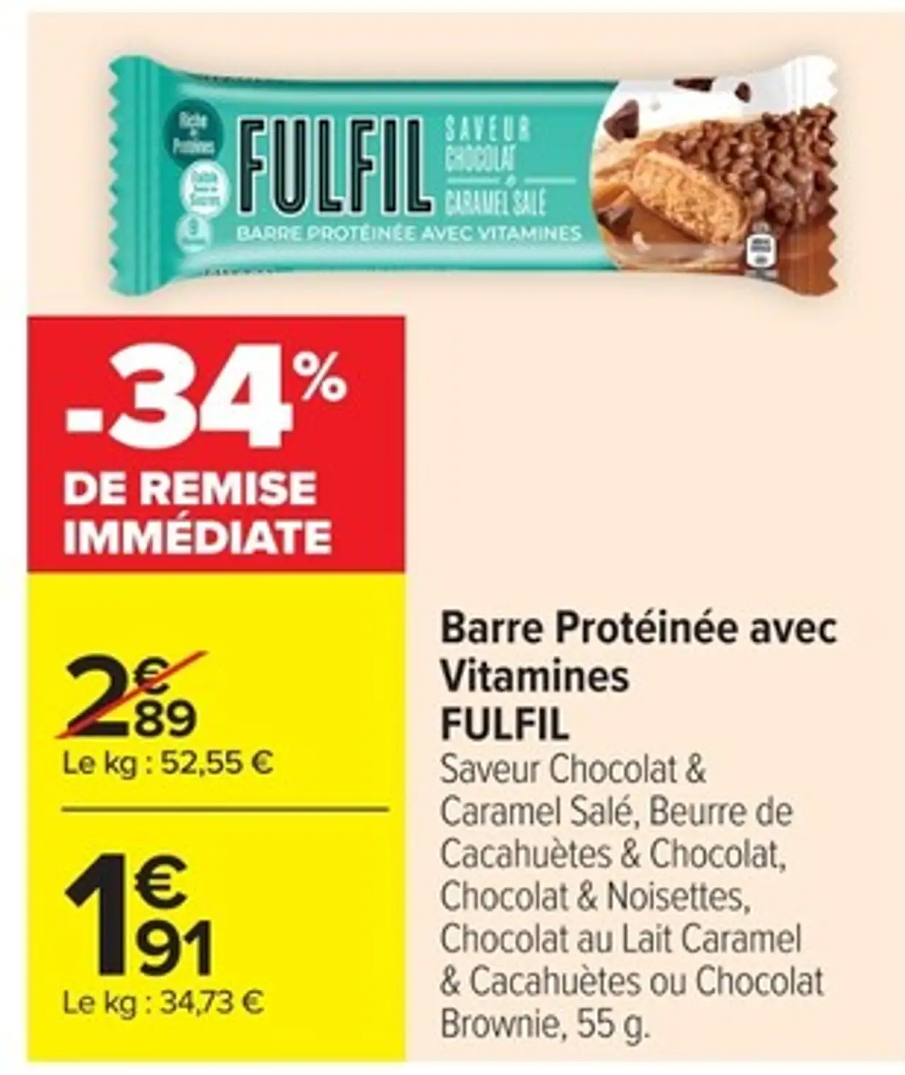 Barre Protéinée avec Vitamines Fulfil