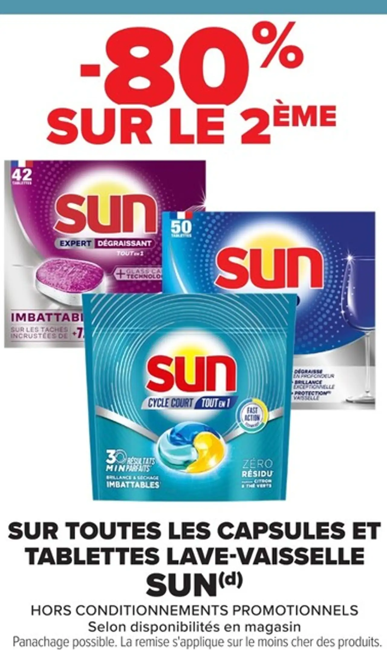 Tablettes ou Capsules Lave-Vaisselle Sun