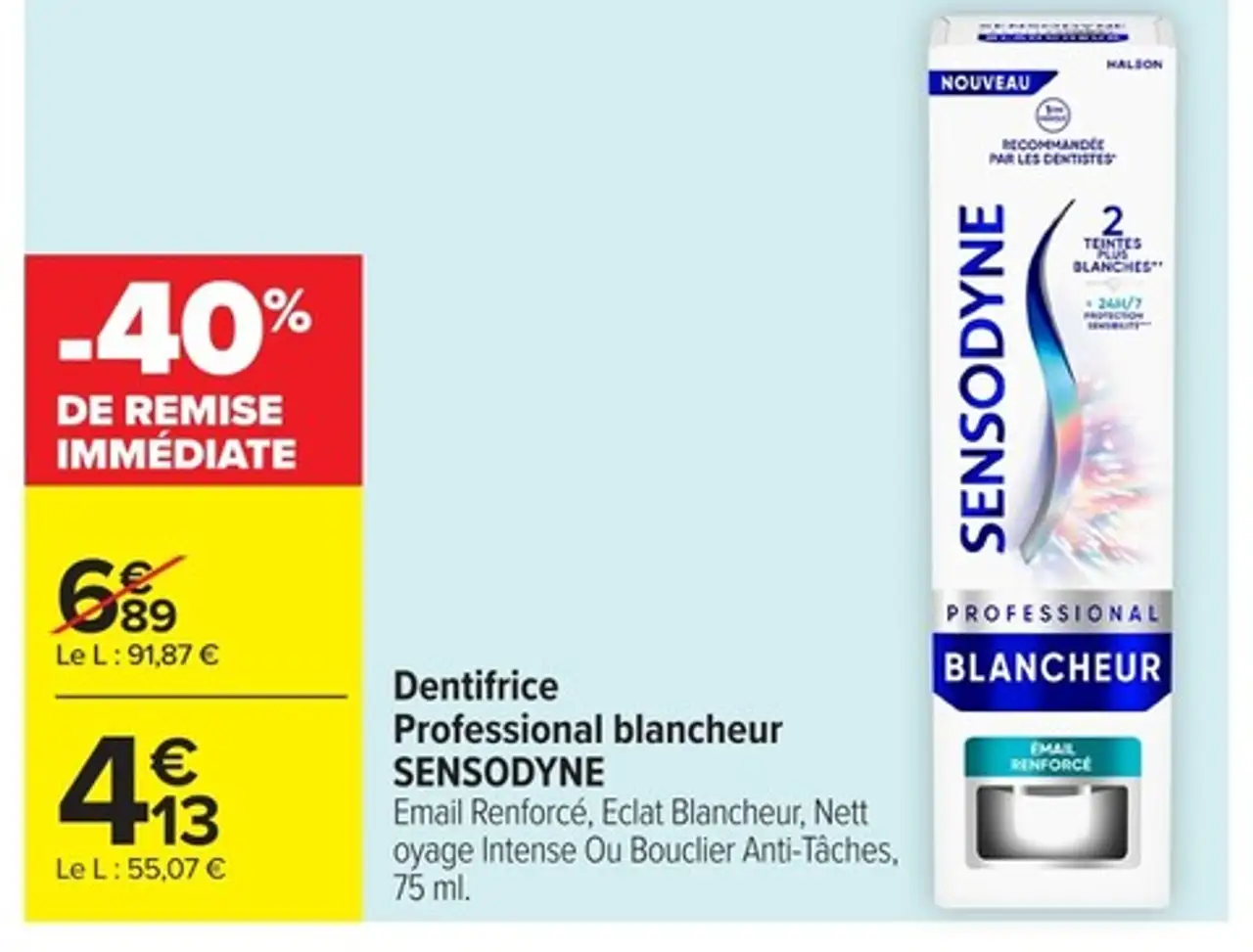 Dentifrice Professional blancheur SENSODYNE