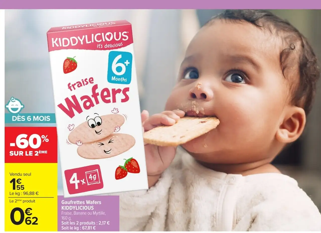Gaufrettes Wafers KIDDYLICIOUS