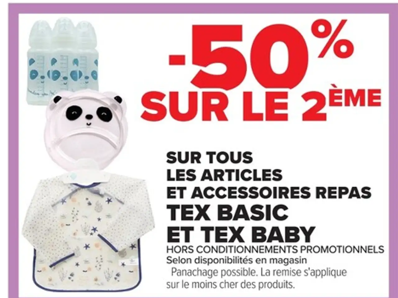 Articles et accessoires repas TEX BASIC et TEX BABY