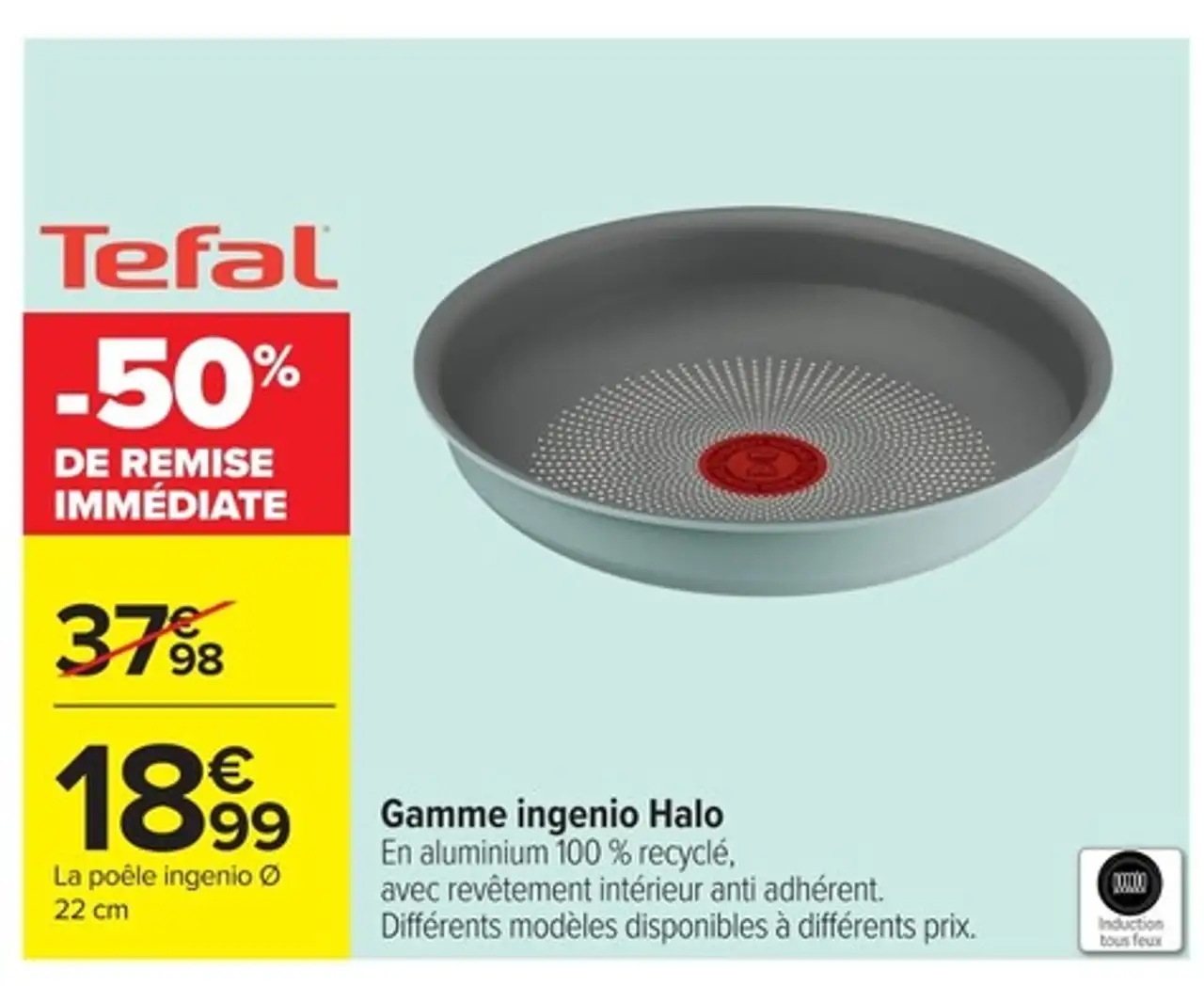 Tefal Gamme ingenio Halo La poêle ingenio Ø 22 cm