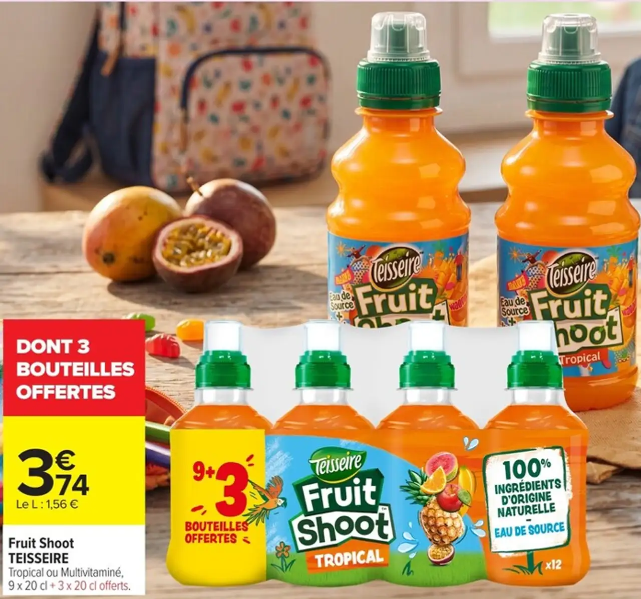 Fruit Shoot TEISSEIRE Tropical ou Multivitaminé