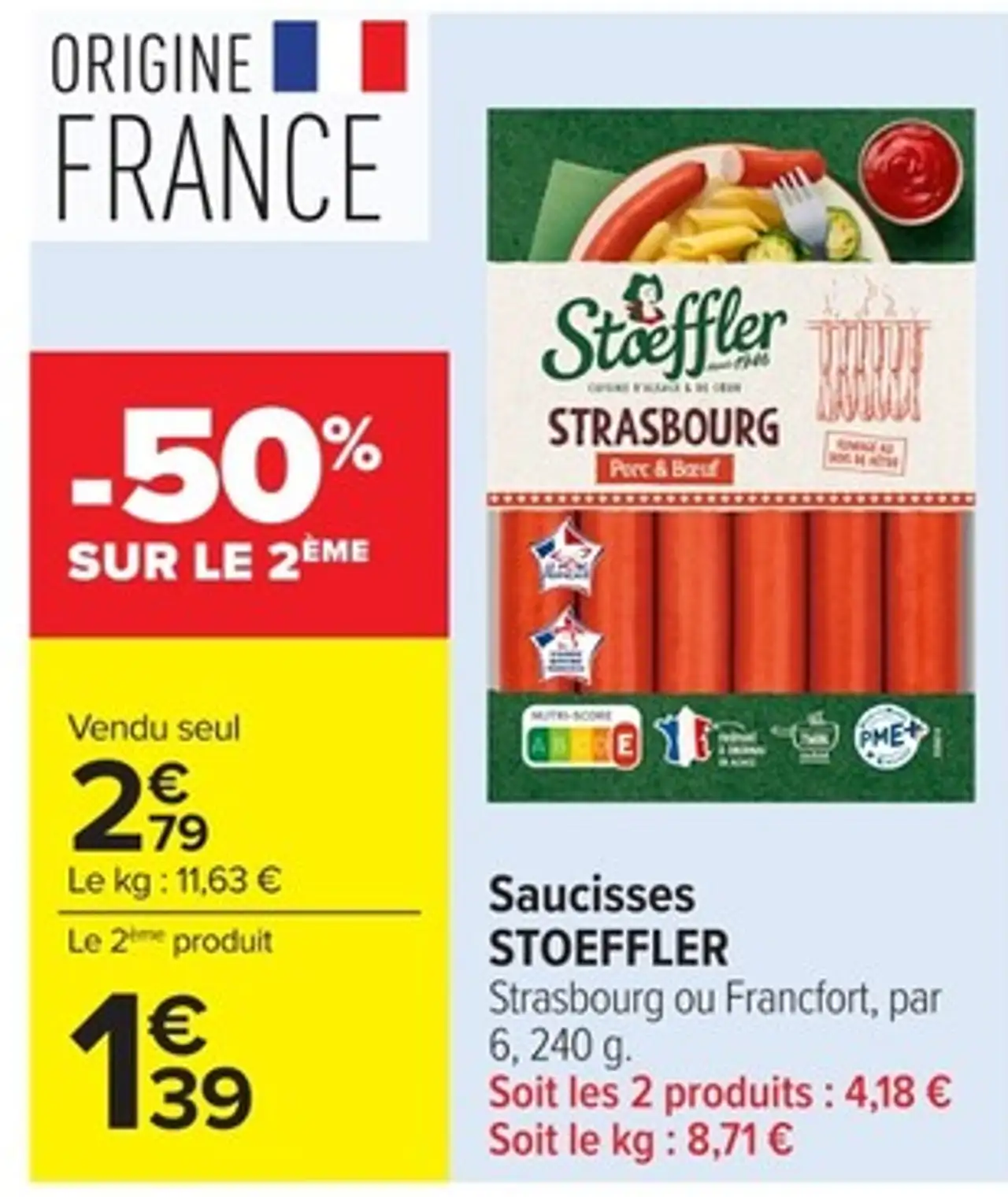 Saucisses STOEFFLER Strasbourg ou Francfort