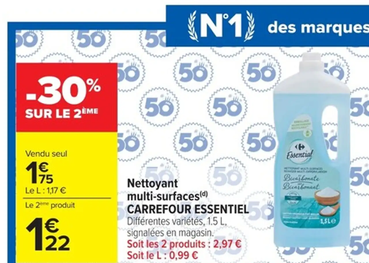 Nettoyant multi-surfaces Carrefour Essentiel