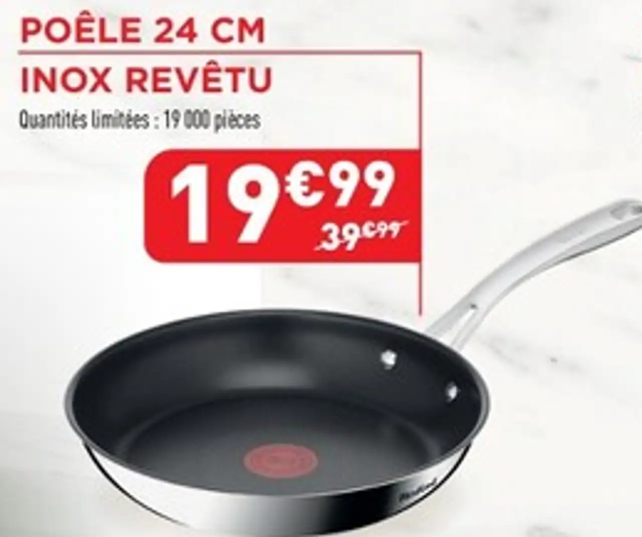 Tefal Perfect Resist Poêle 24 cm Inox revêtu