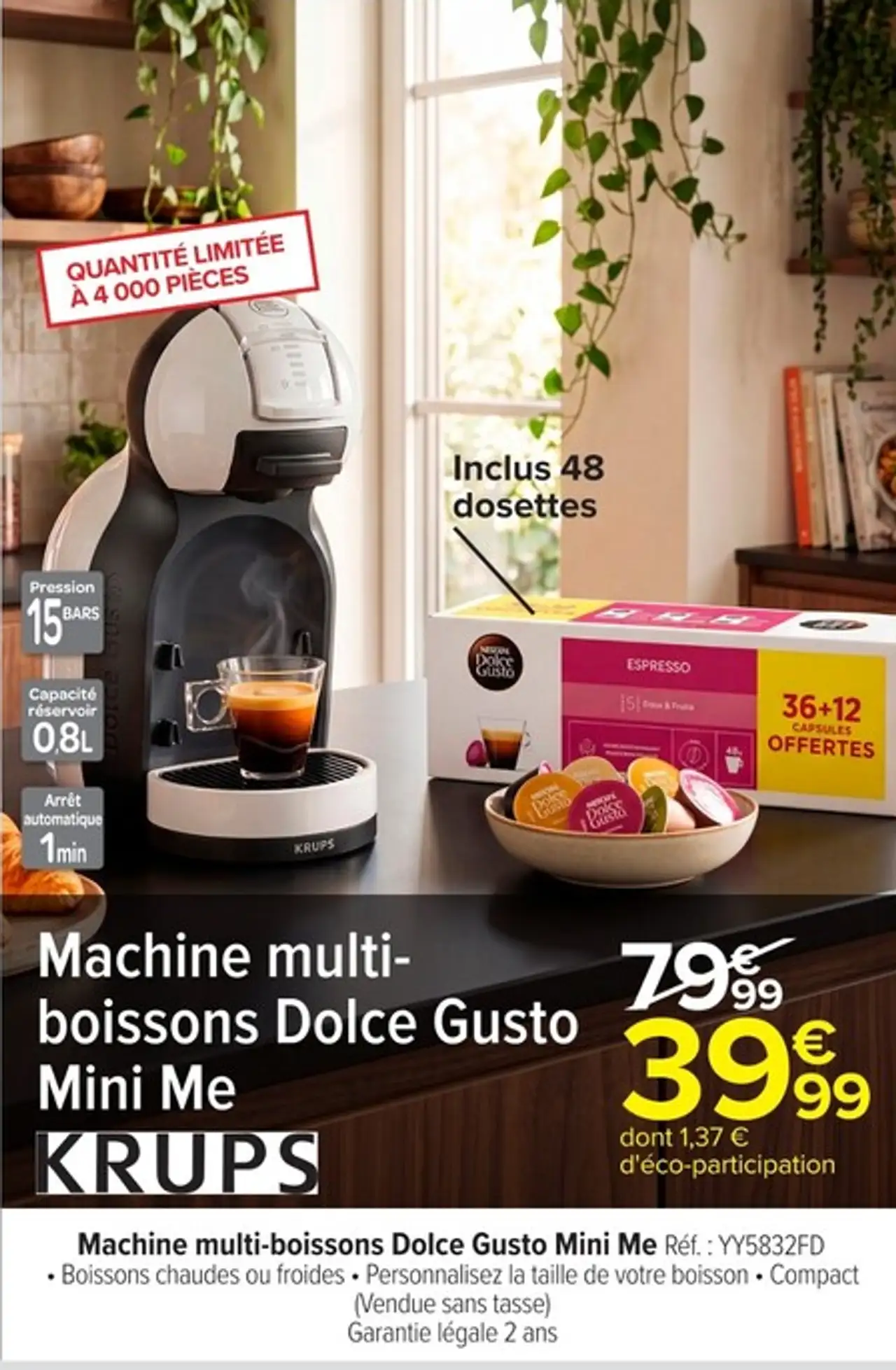 Machine multi-boissons Dolce Gusto Mini Me KRUPS YY5832FD