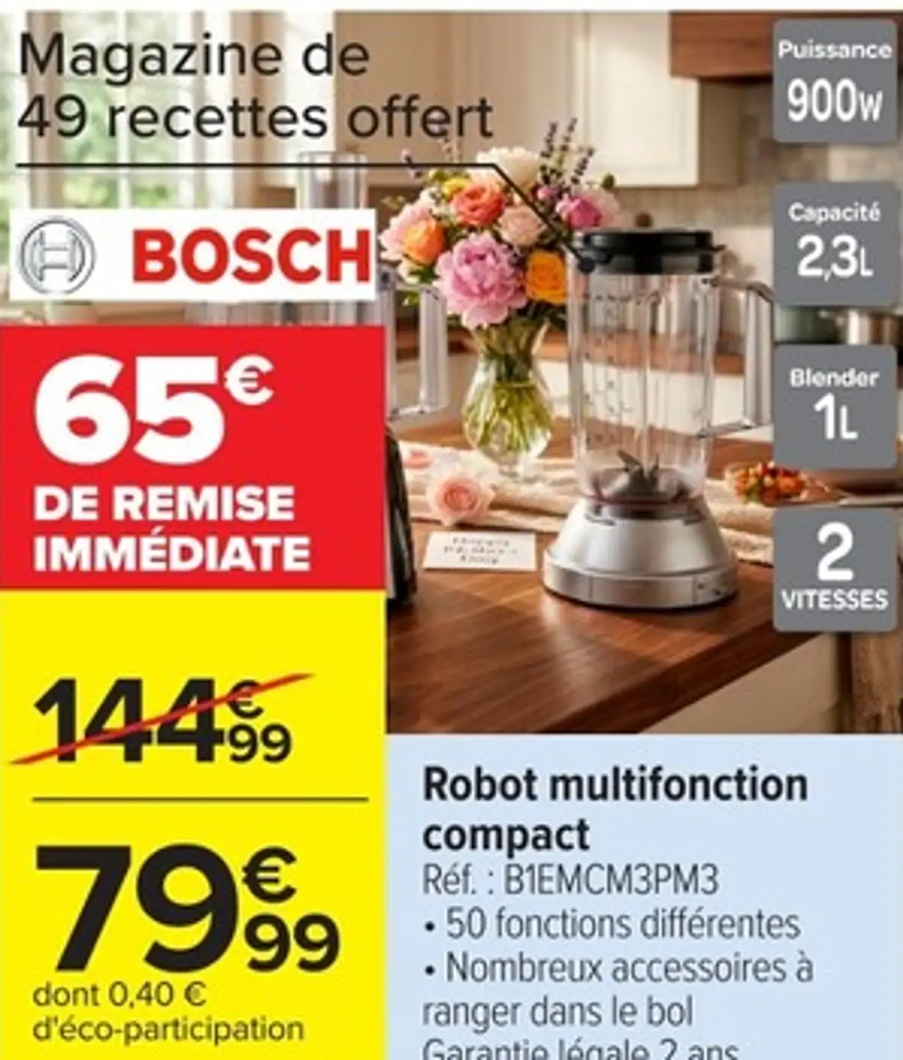 Robot multifonction compact BOSCH B1EMCM3PM3