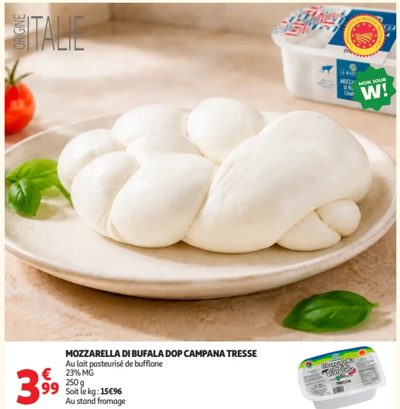 Mozzarella di Bufala DOP Campana Tresse
