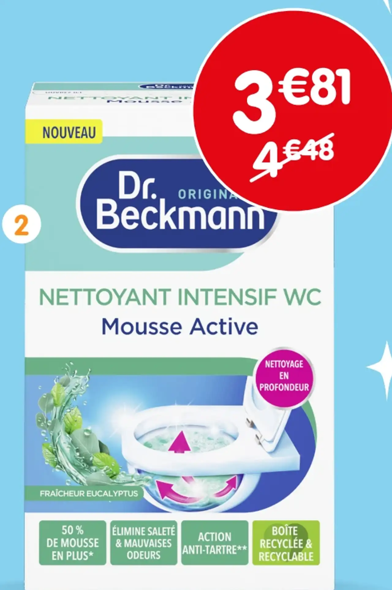 Dr. Beckmann Nettoyant Intensif WC Mousse Active