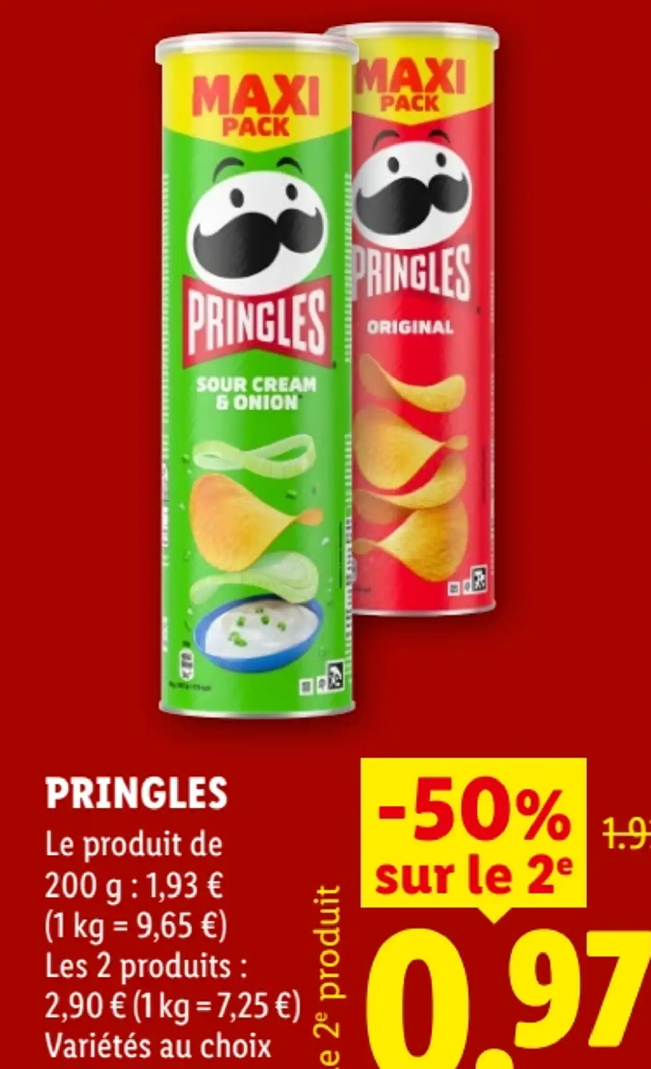 Pringles Original / Sour Cream & Onion