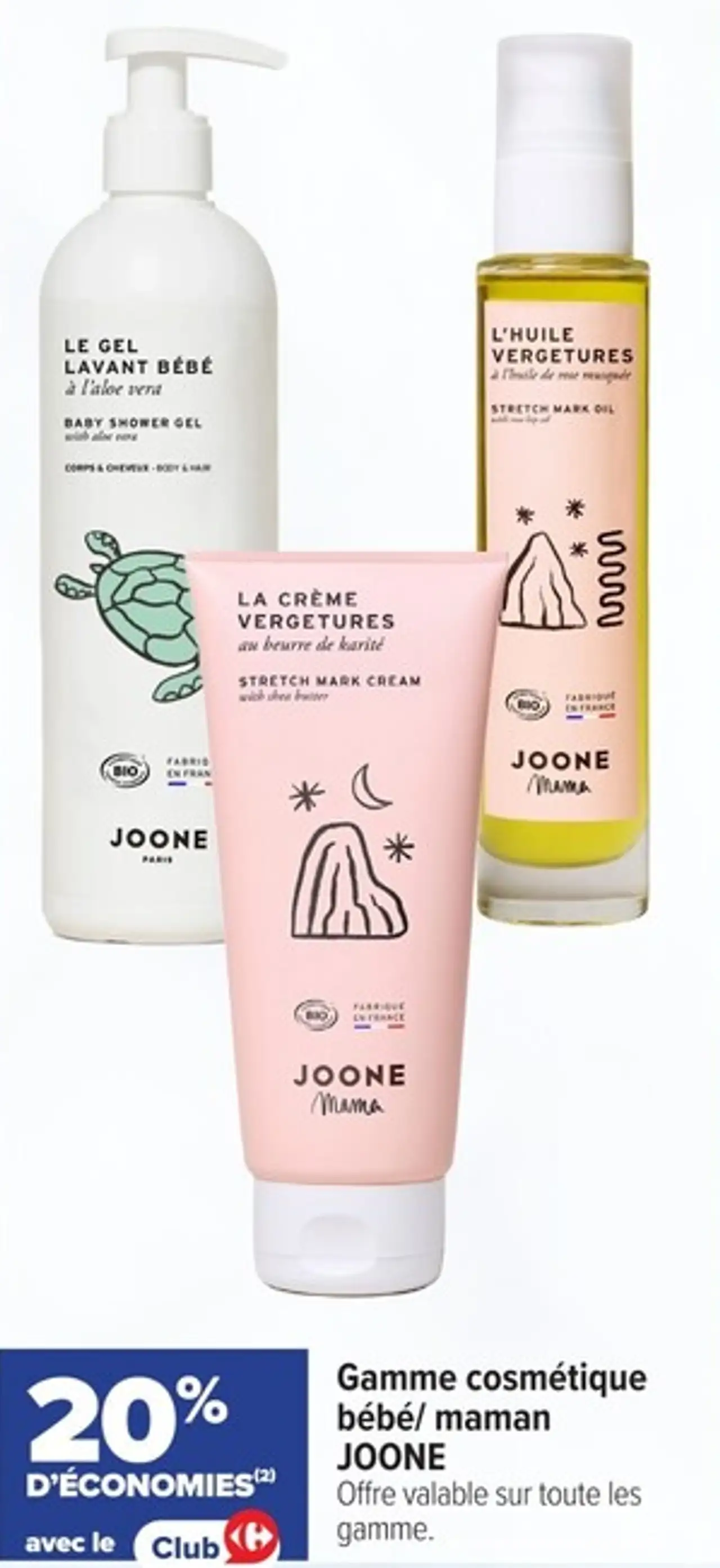 Gamme cosmétique bébé/ maman JOONE