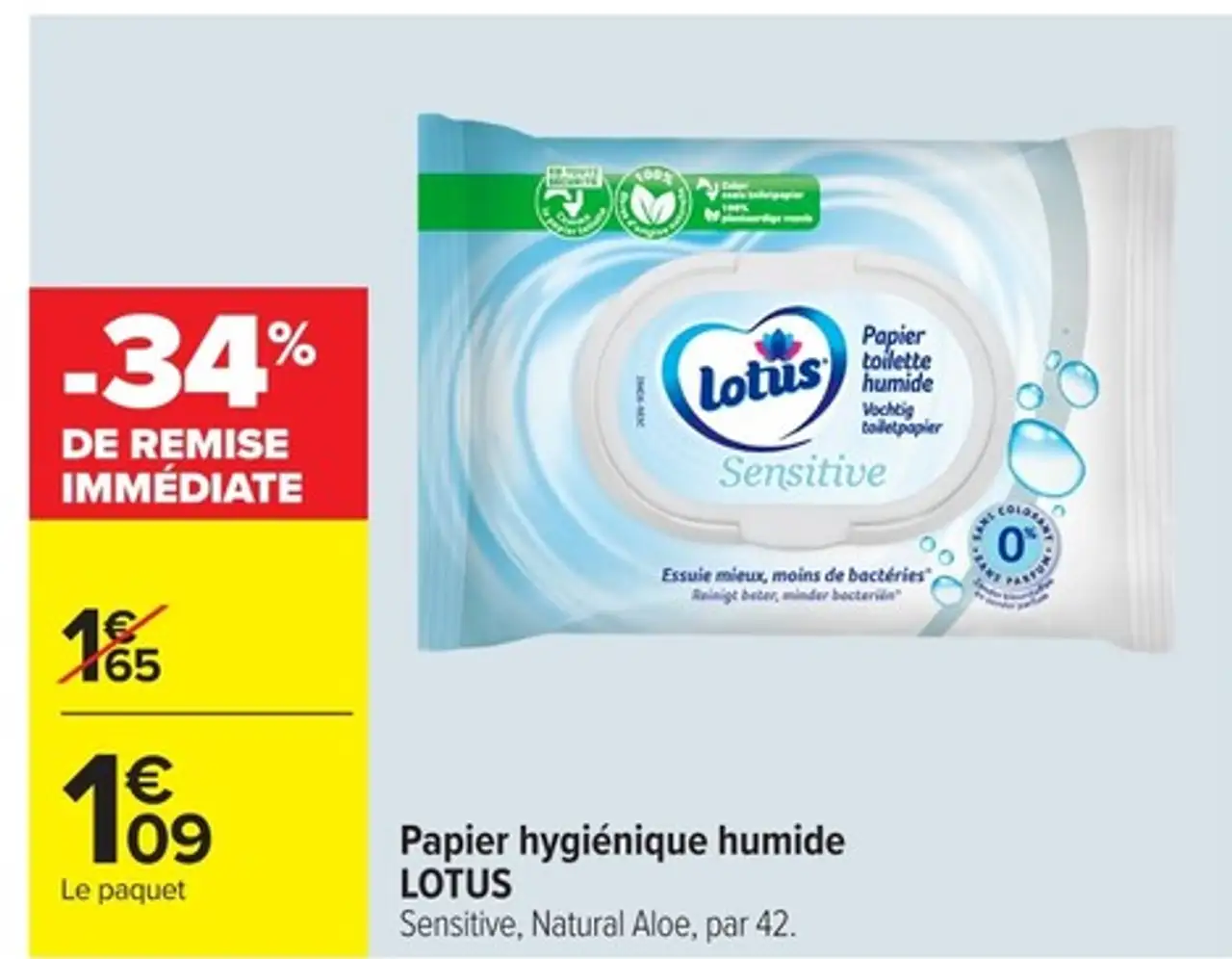 LOTUS Papier hygieniqie humide