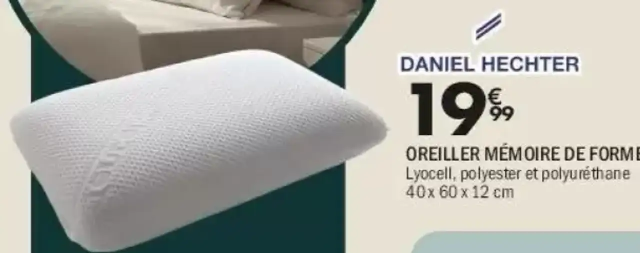 Daniel Hechter Oreiller mémoire de forme