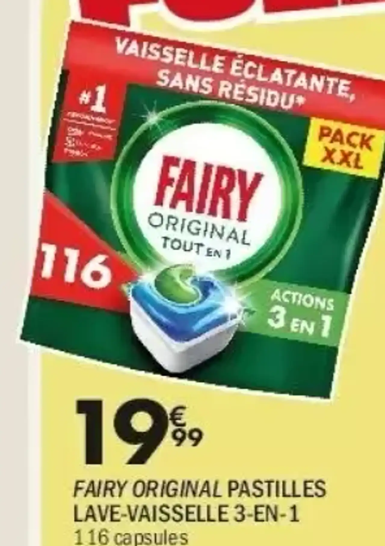 FAIRY ORIGINAL PASTILLES LAVE-VAISSELLE 3-EN-1