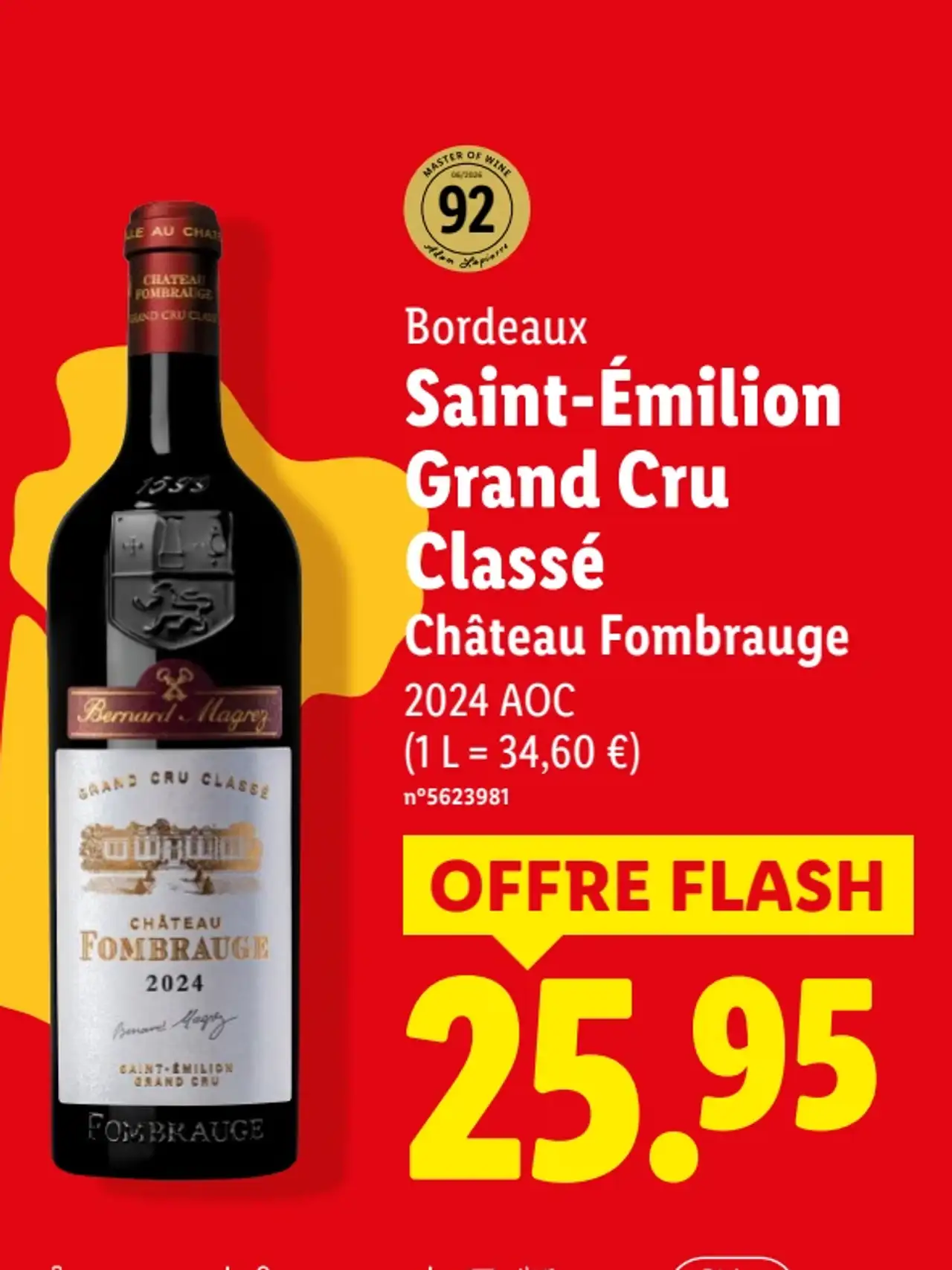 Bordeaux Saint-Émilion Grand Cru Classé Château Fombrauge 2024 AOC