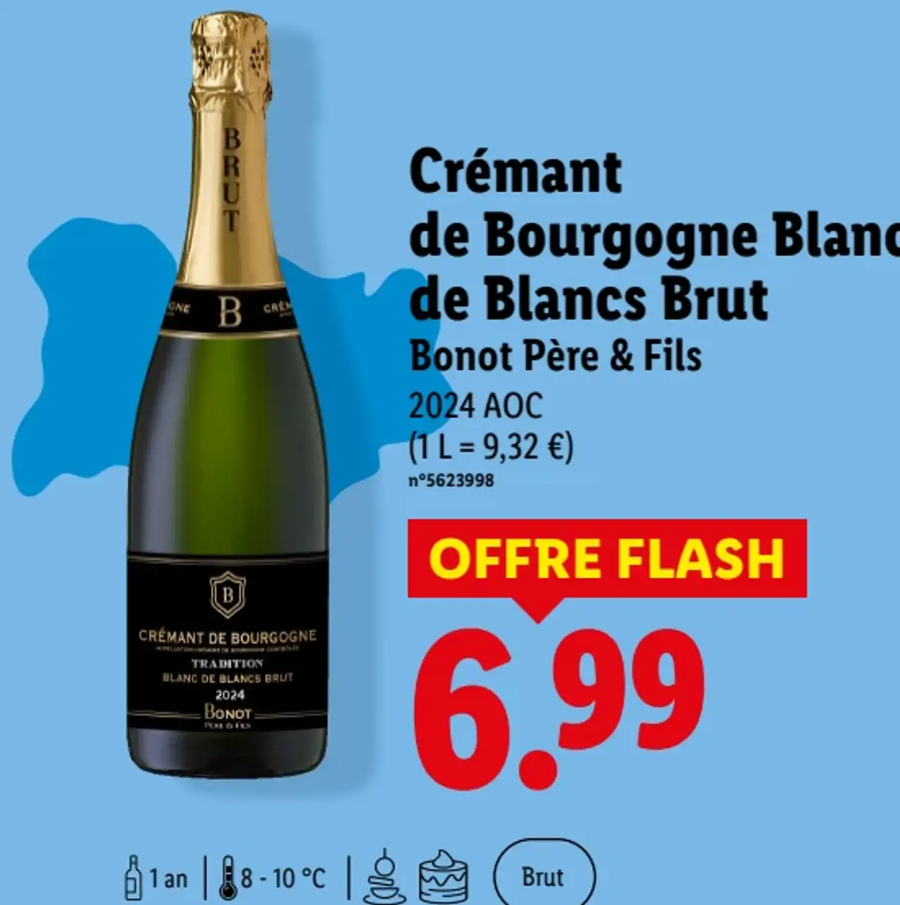 Crémant de Bourgogne Blanc de Blancs Brut Bonot Père & Fils