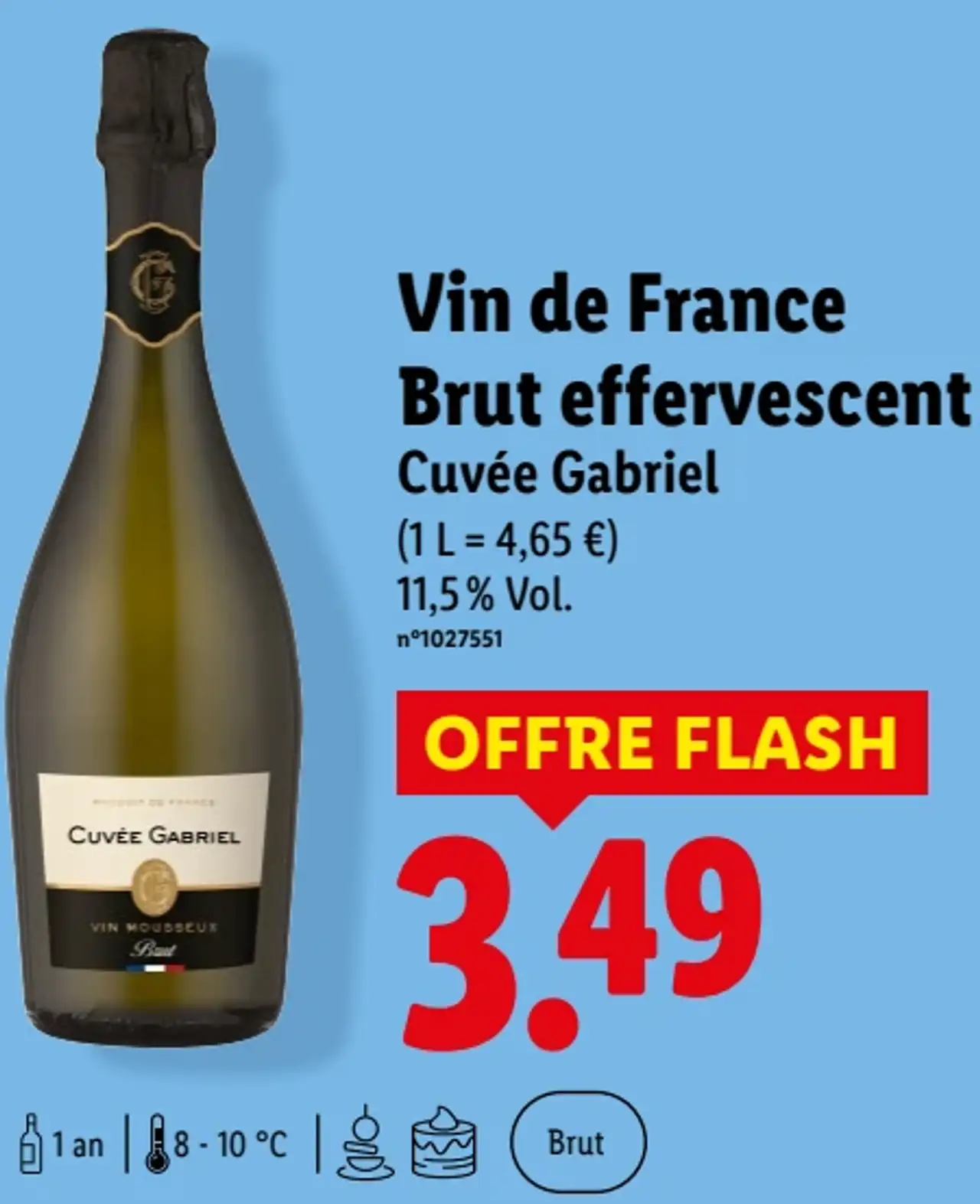 Vin de France Brut effervescent Cuvée Gabriel