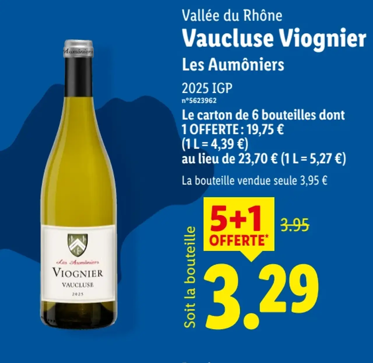 Vallée du Rhône Vaucluse Viognier Les Aumôniers 2025 IGP