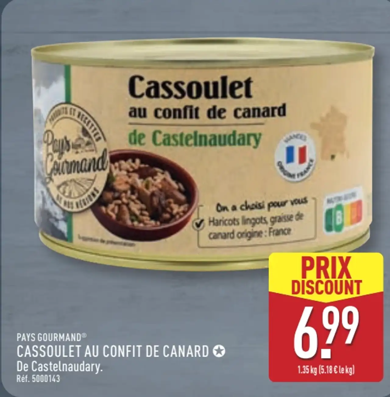 Cassoulet au confit de canard de Castelnaudary Pays Gourmand