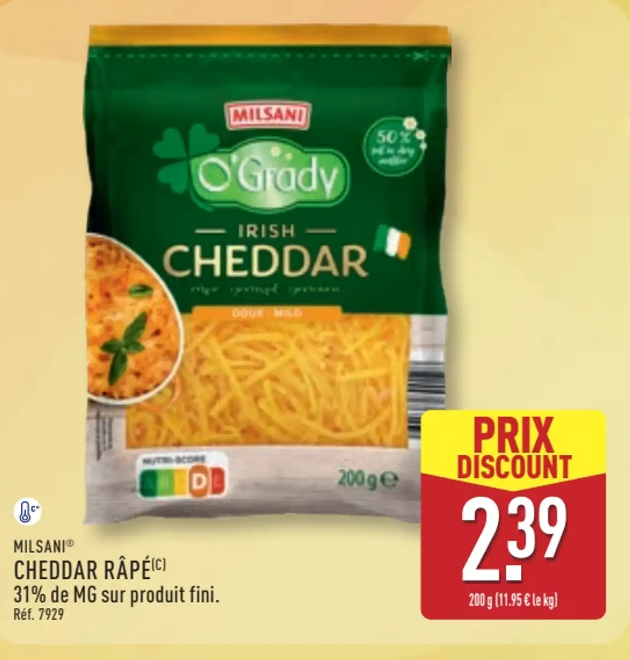 Milsani Cheddar Râpé