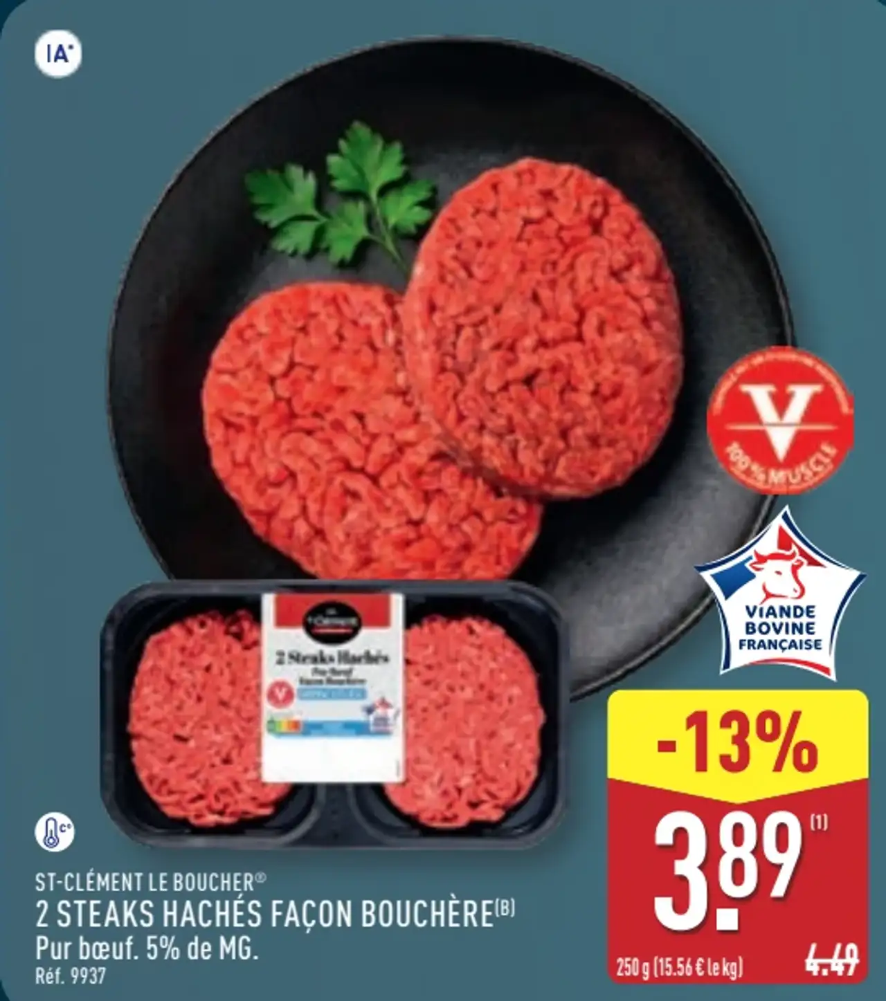 ST-CLÉMENT LE BOUCHER 2 steaks hachés façon bouchère