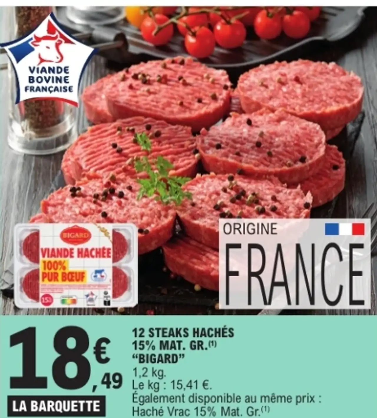 12 Steaks Hachés "Bigard"
