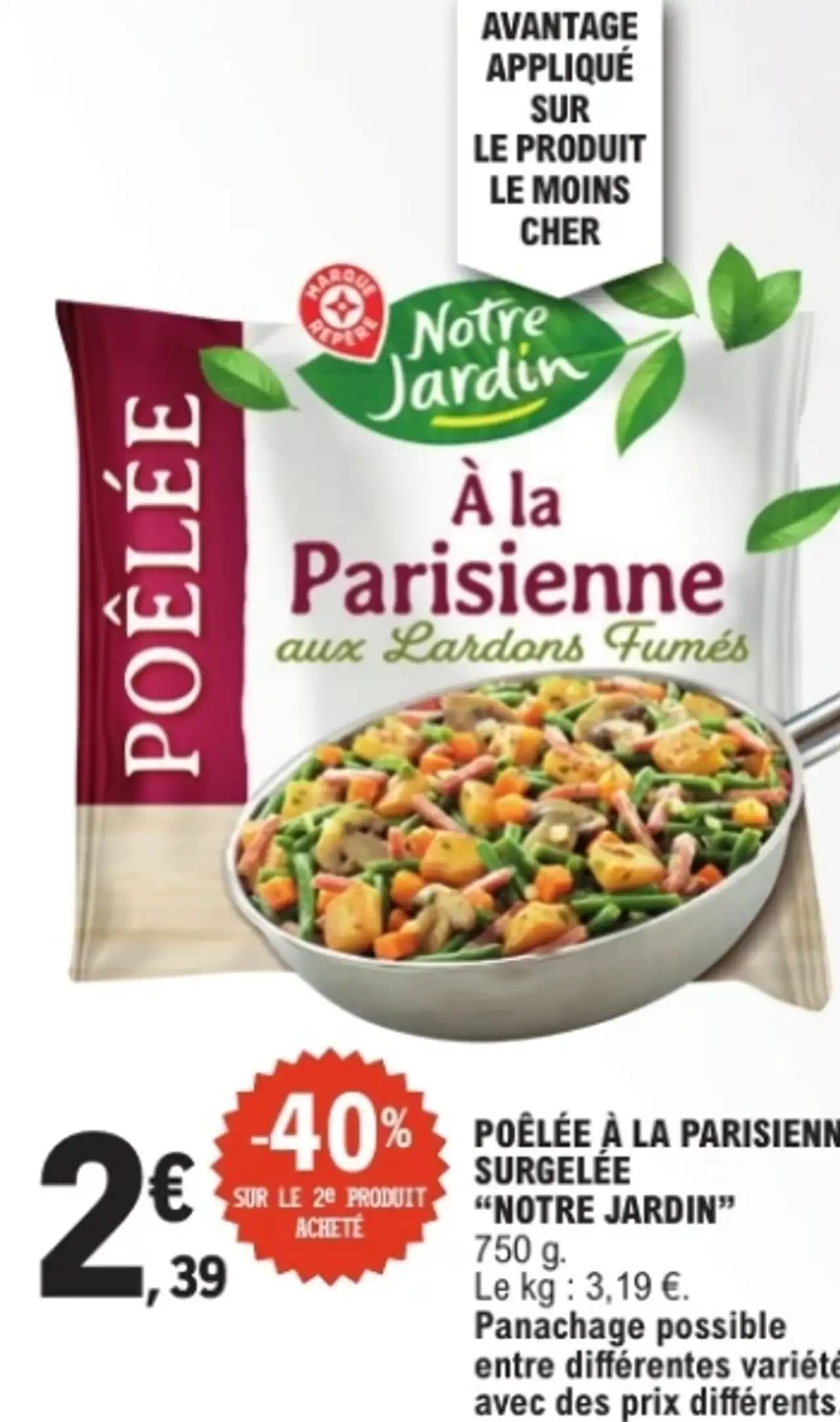 Poêlée à la Parisienne surgelée Notre Jardin