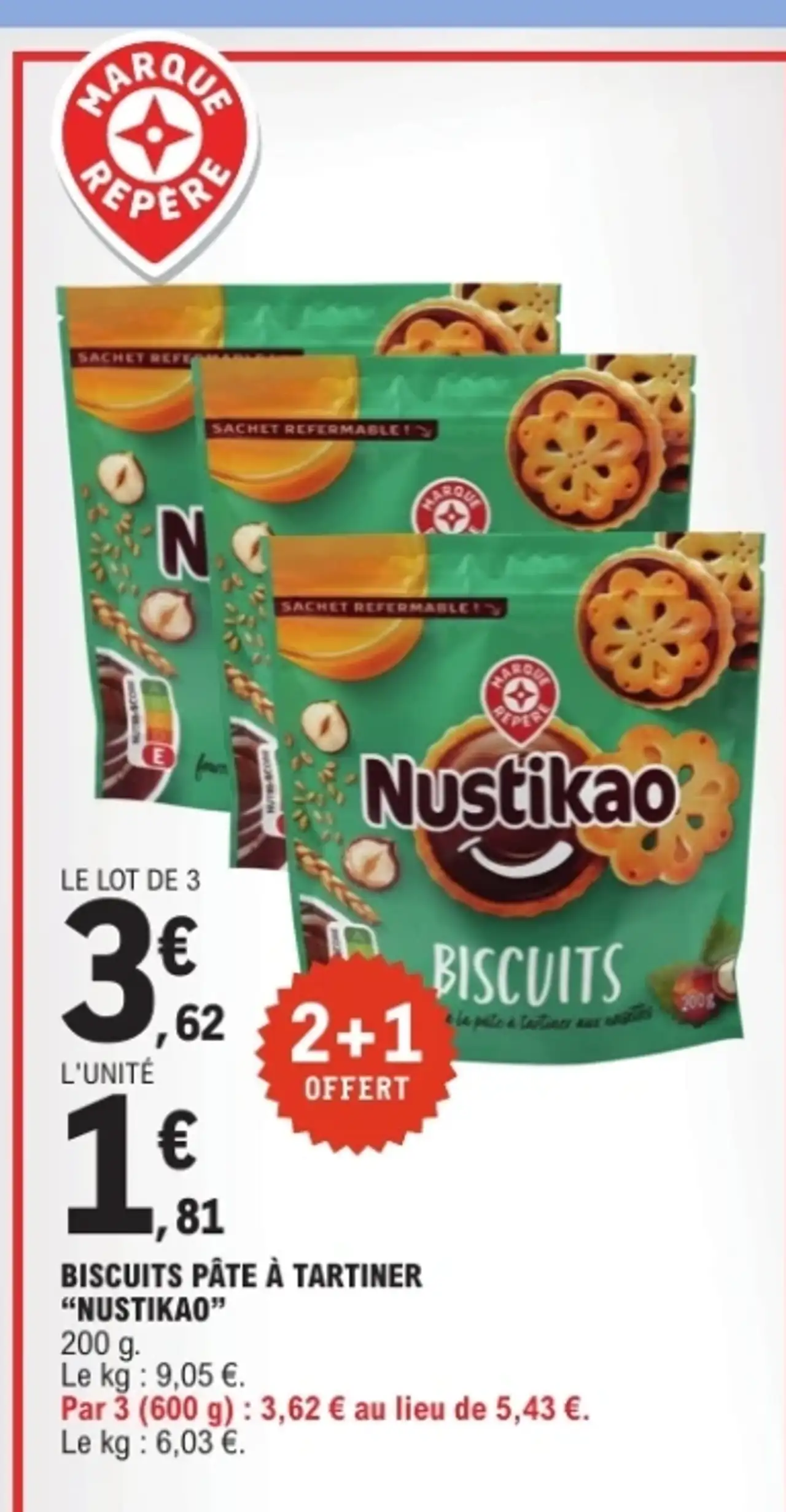 Biscuits Pâte à tartiner Nustikao