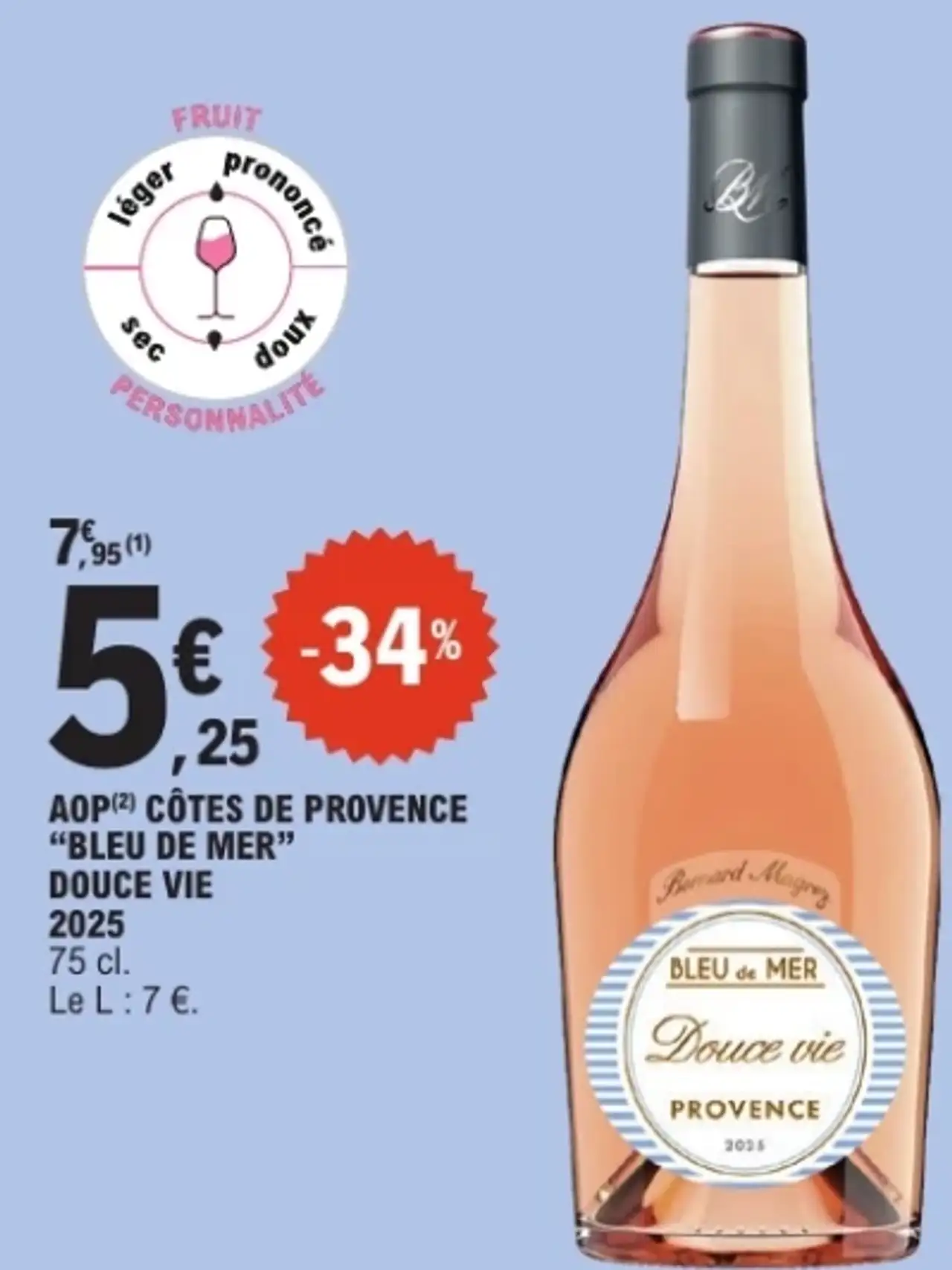 AOP Côtes de Provence Bleu de Mer Douce Vie