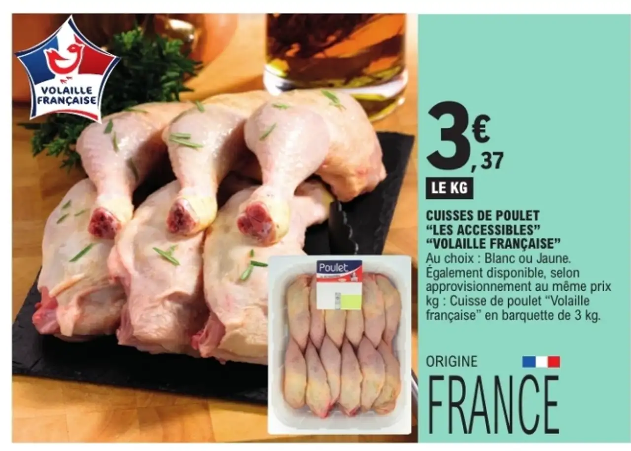 Cuisses de poulet "Les Accessibles" "Volaille Française"