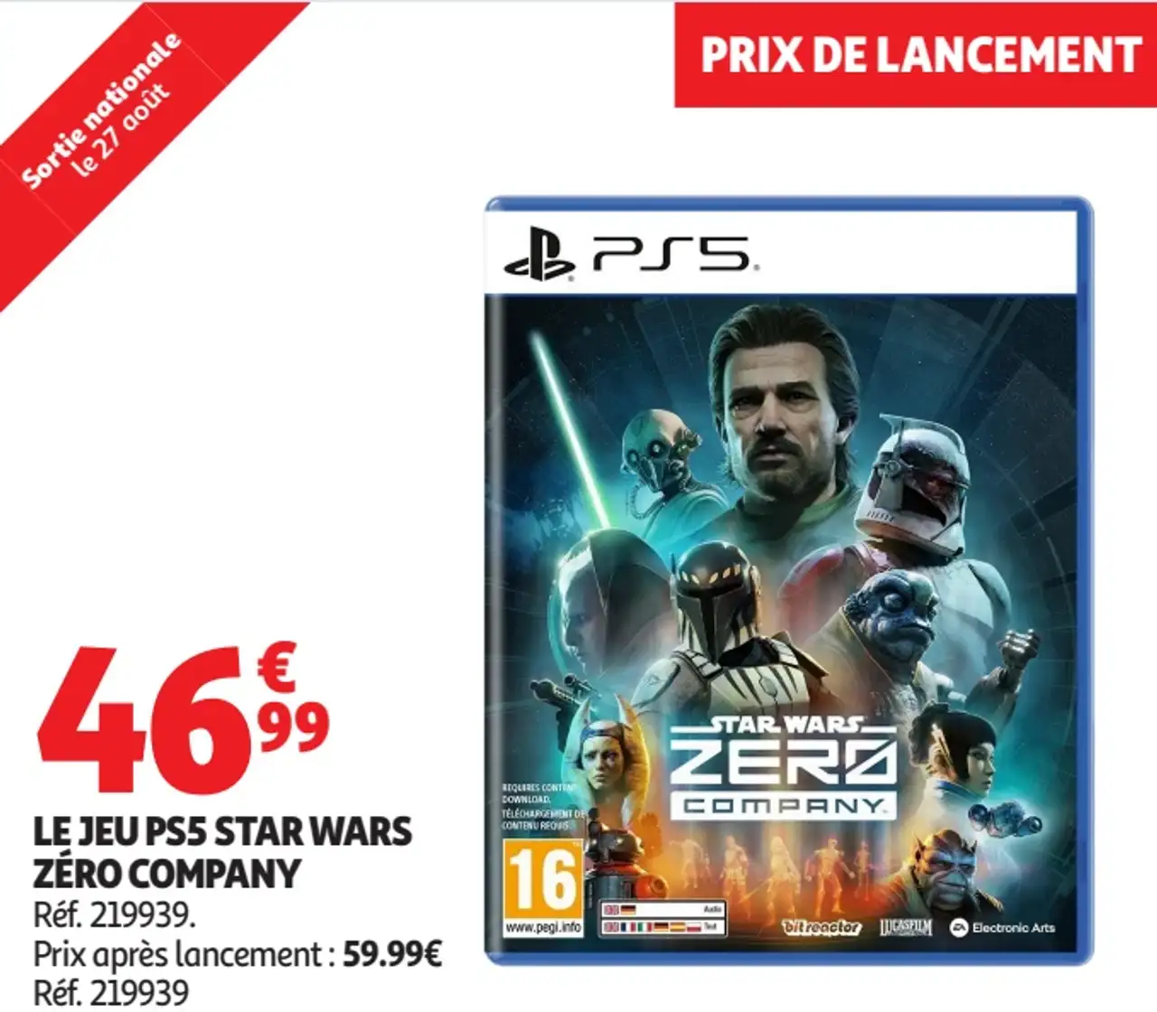 LE JEU PS5 STAR WARS ZERO COMPANY