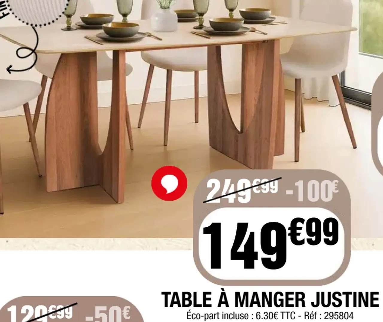TABLE À MANGER JUSTINE