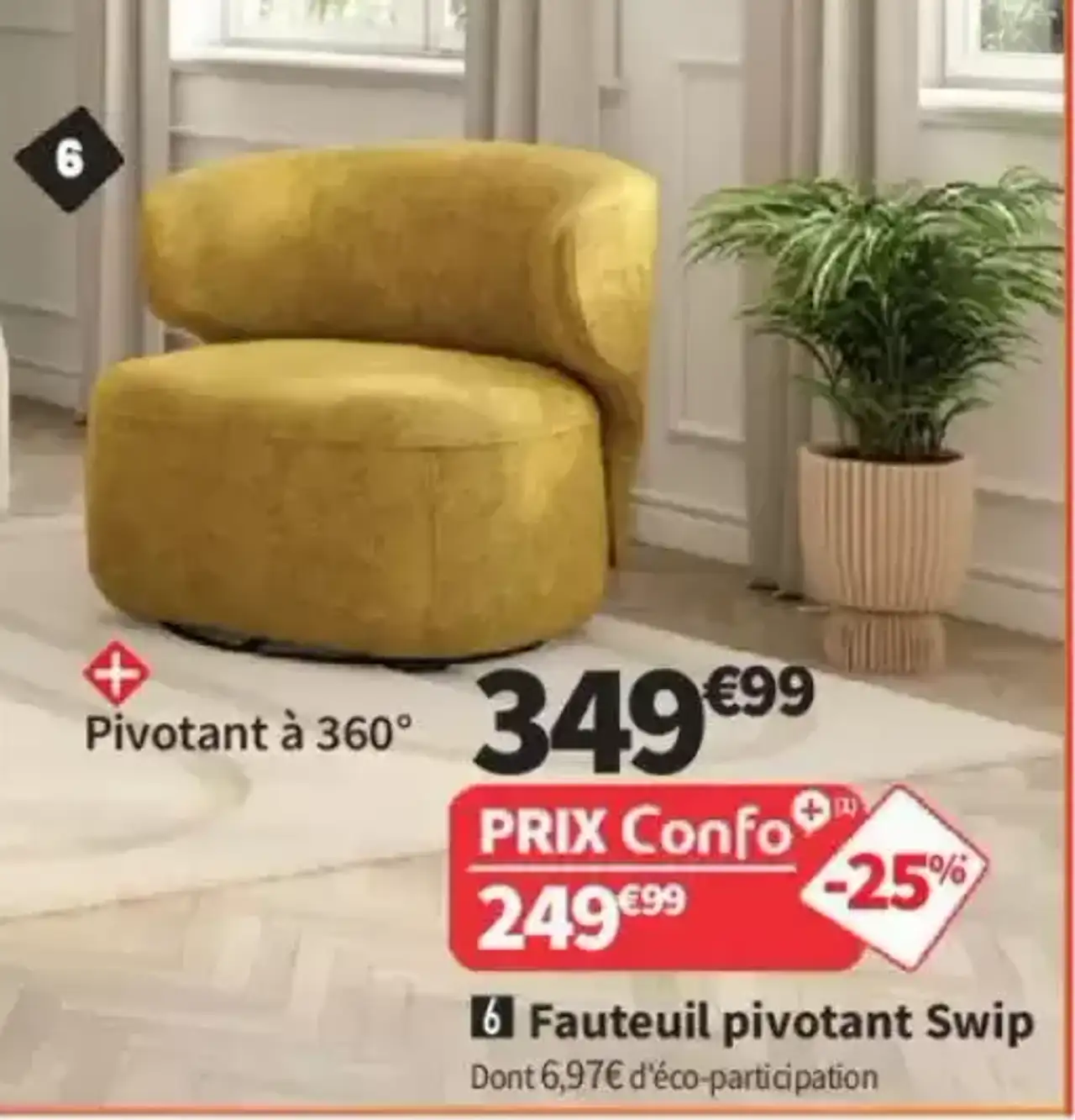 Fauteuil pivotant Swip