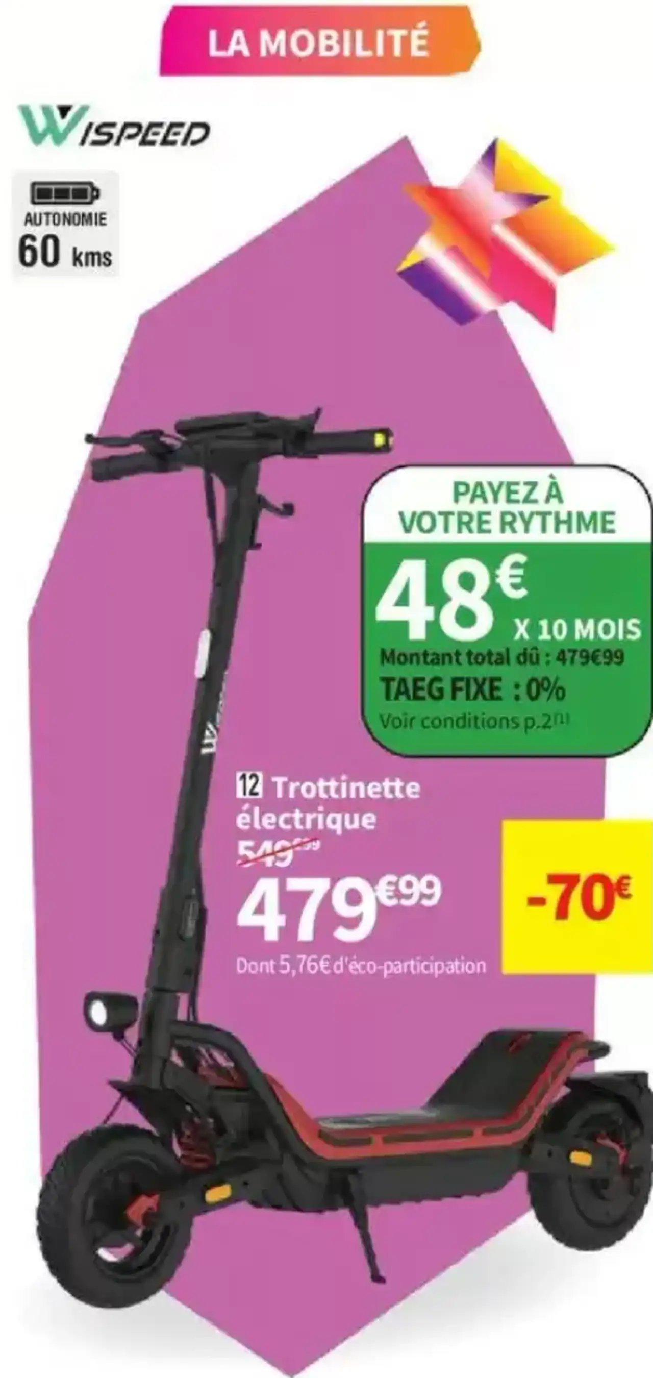 Trottinette électrique Wispeed SUVPILOT 150R