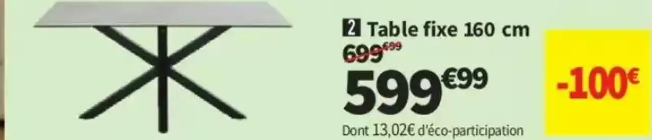 Table fixe 160 cm Heaven