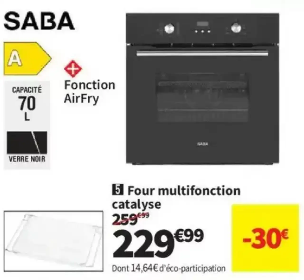 Four multifonction catalyse Saba OMC7024BLRT/M