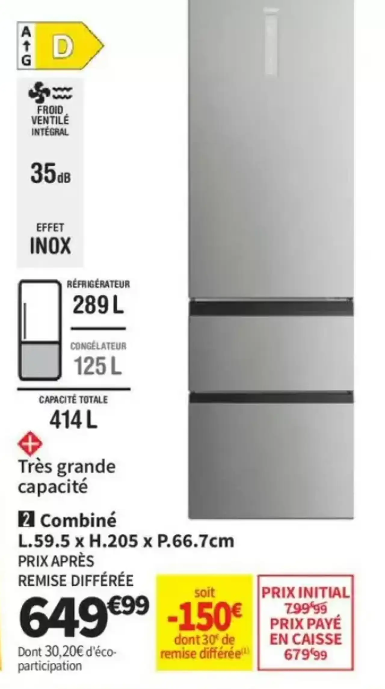 Réfrigérateur Combiné Haier HTW5620DNMGM