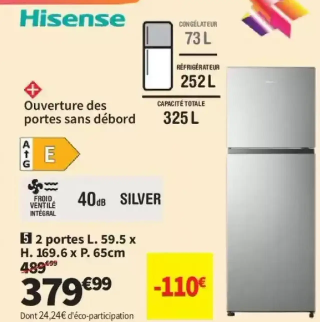 Réfrigérateur 2 portes Hisense RT422N4ADE