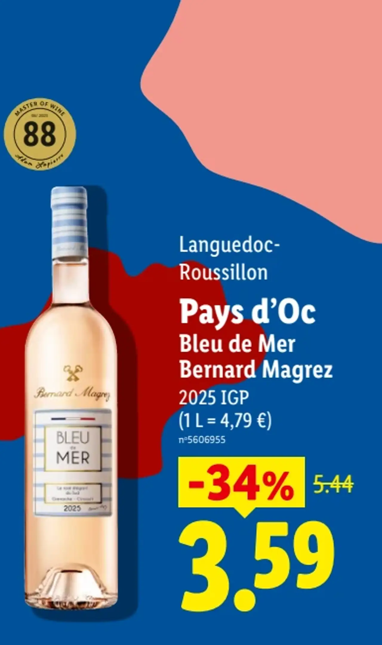 Languedoc-Roussillon Pays d'Oc Bleu de Mer Bernard Magrez