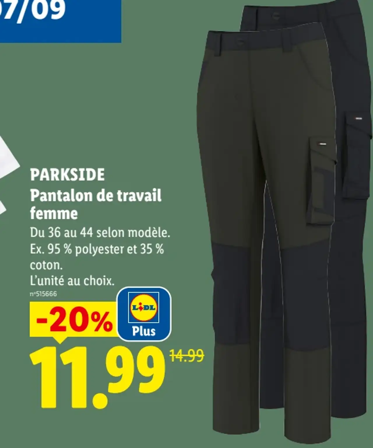 PARKSIDE Pantalon de travail femme