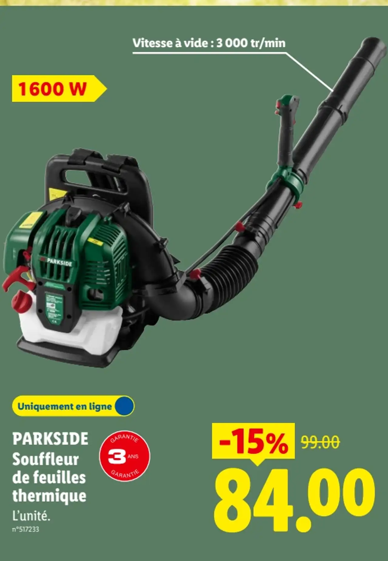 PARKSIDE Souffleur de feuilles thermique