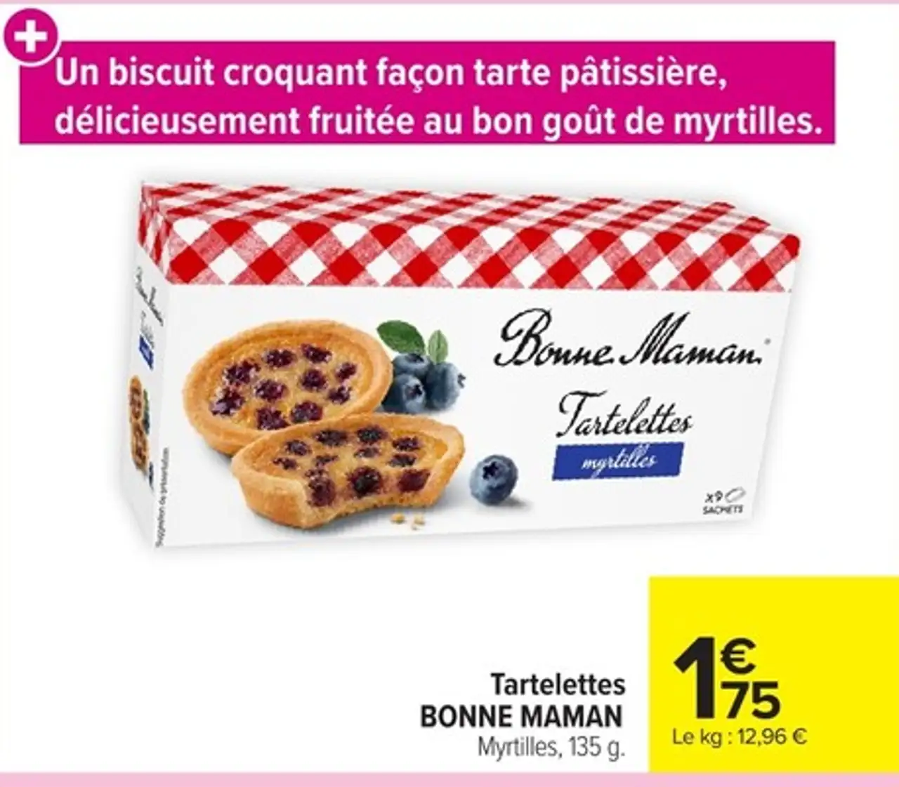 Tartelettes BONNE MAMAN Myrtilles