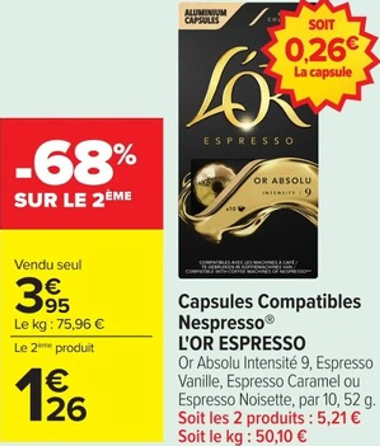Capsules Compatibles Nespresso L'OR ESPRESSO