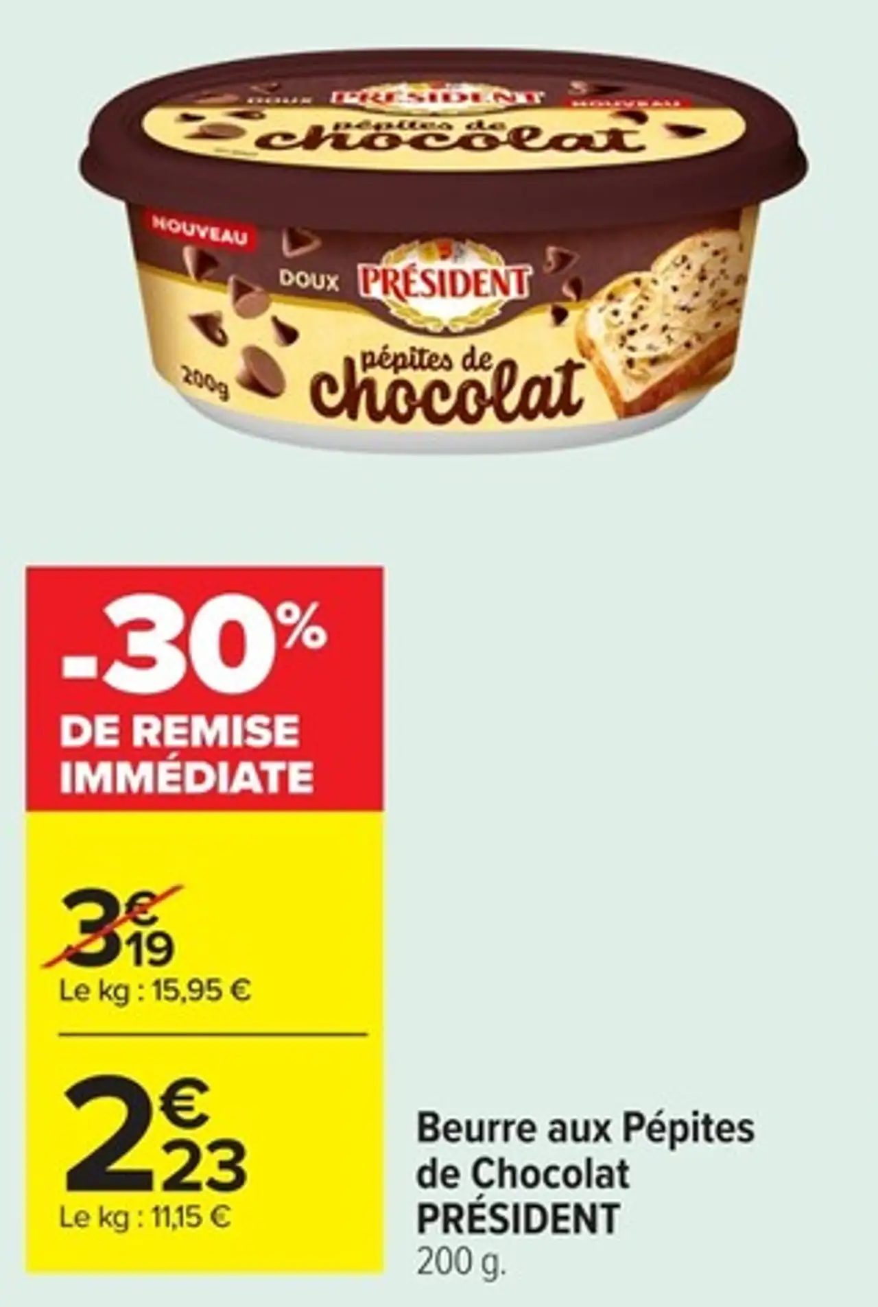 Beurre aux Pépites de Chocolat PRÉSIDENT
