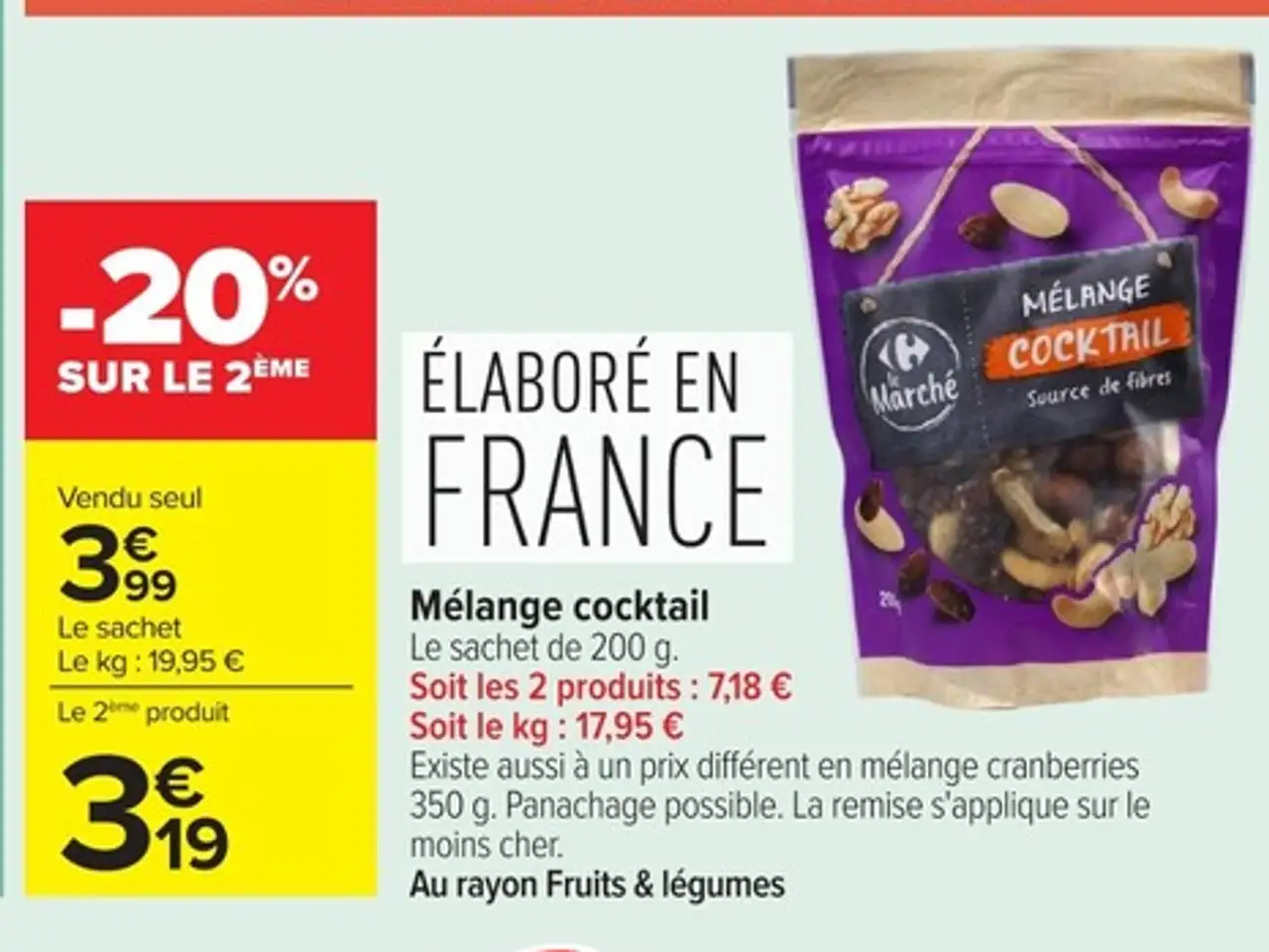 Mélange cocktail Carrefour Le Marché