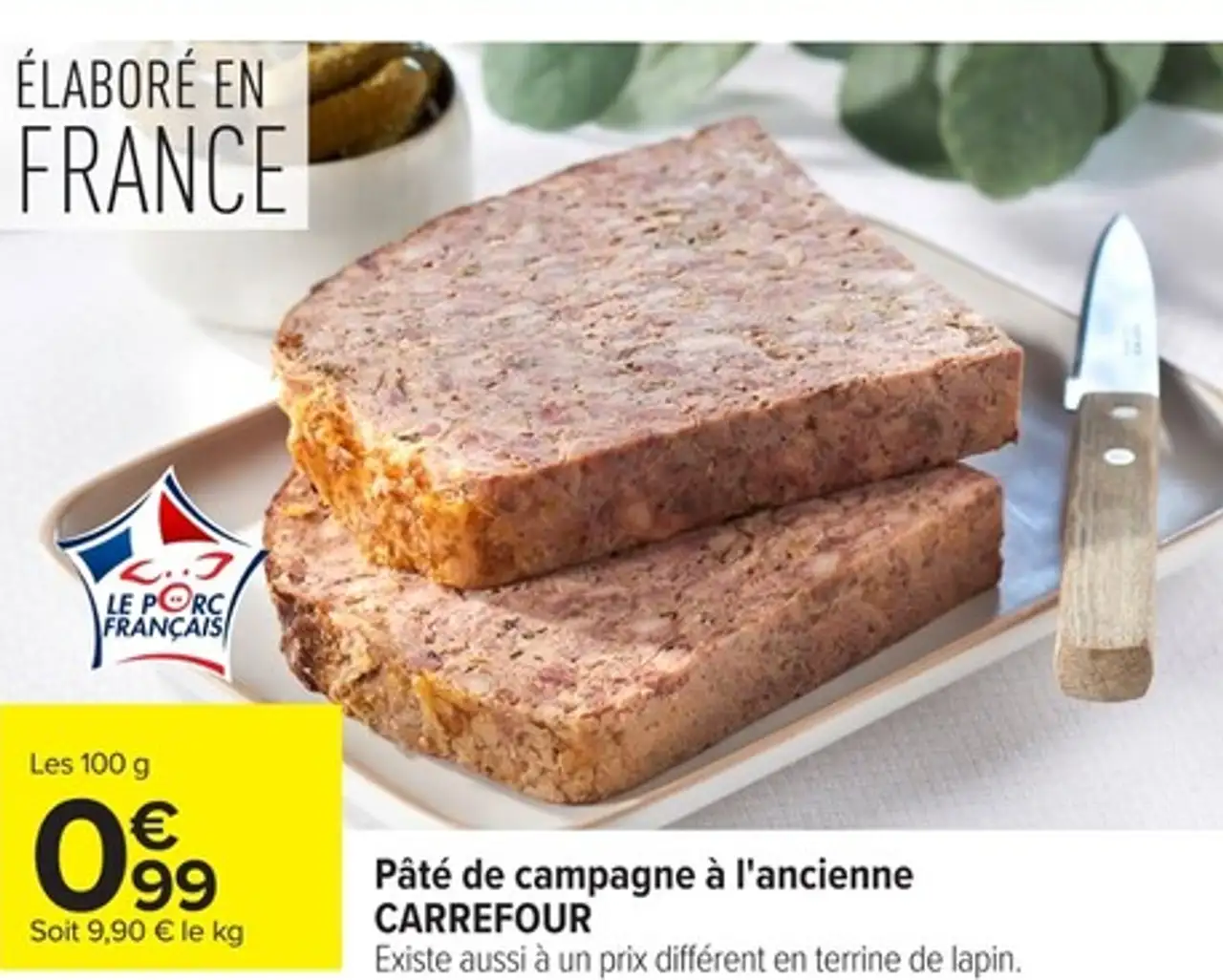 Pâté de campagne à l'ancienne CARREFOUR