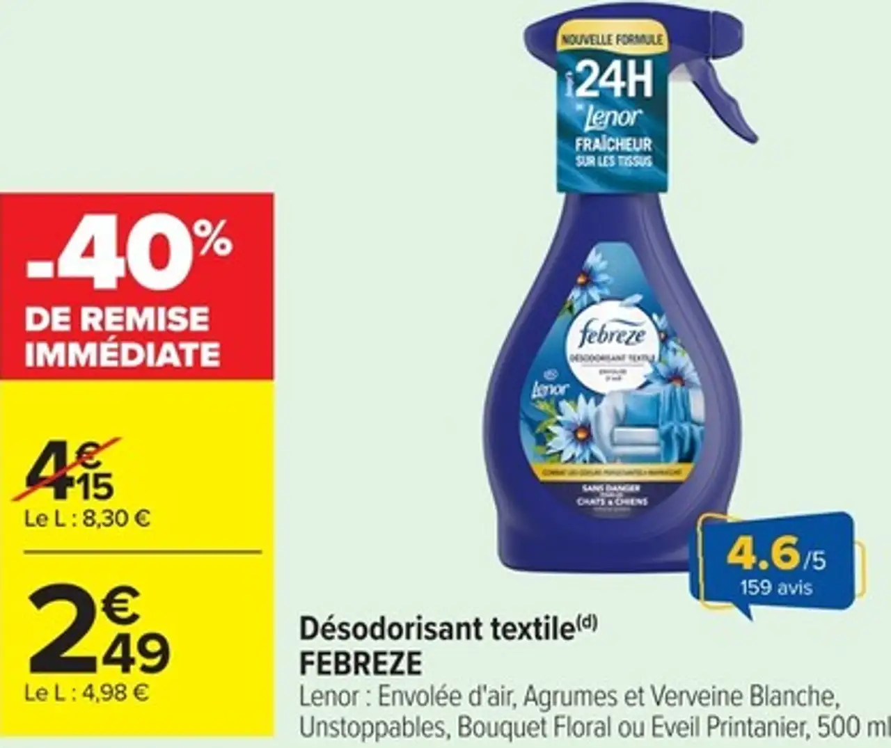 Désodorisant textile FEBREZE Lenor