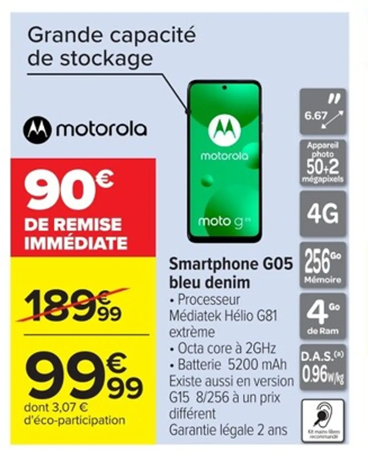 Smartphone Moto G05 bleu denim Motorola